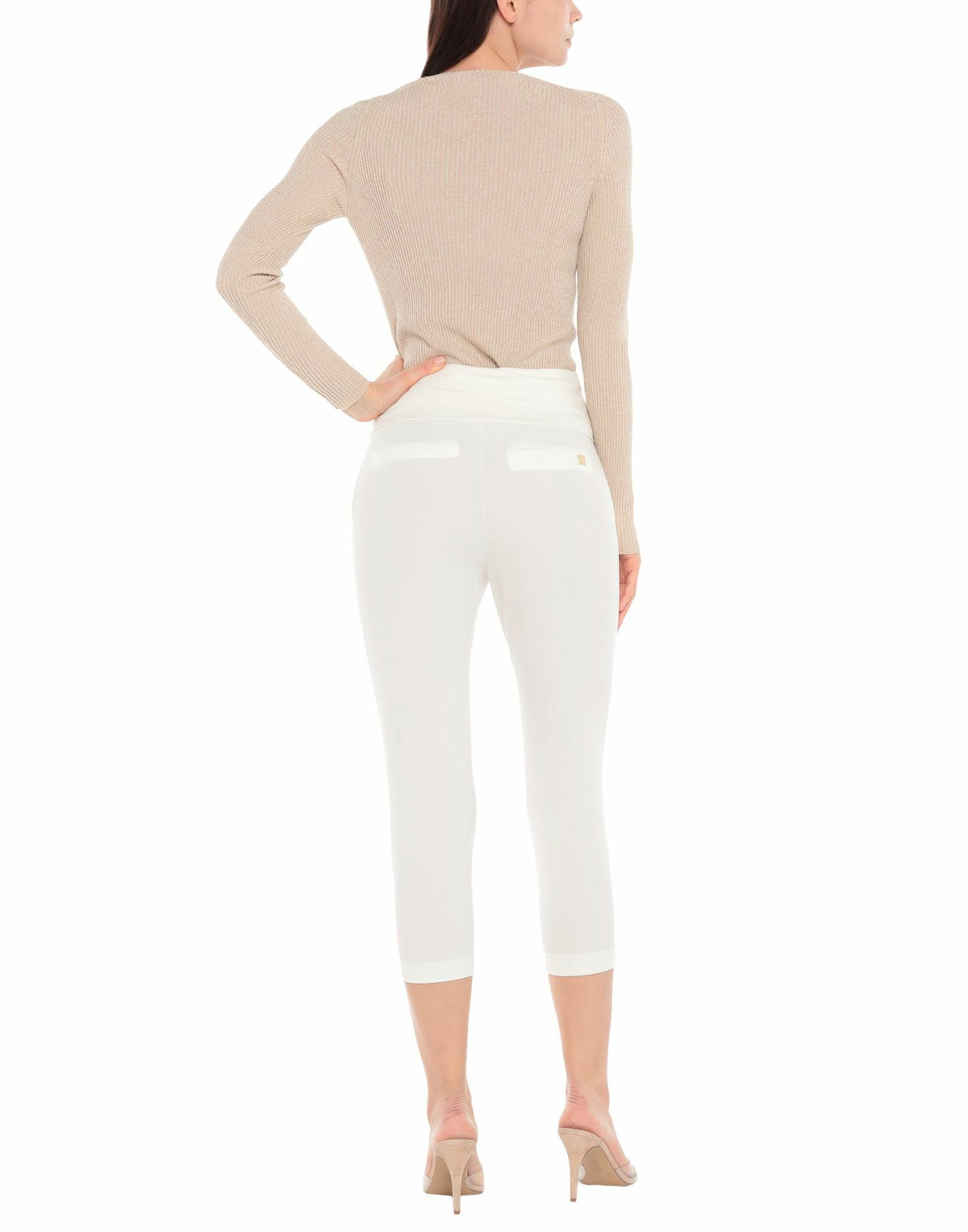 Manila Grace Womens Pants Ivory
