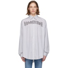 Balenciaga White Striped Tattoo Shirt