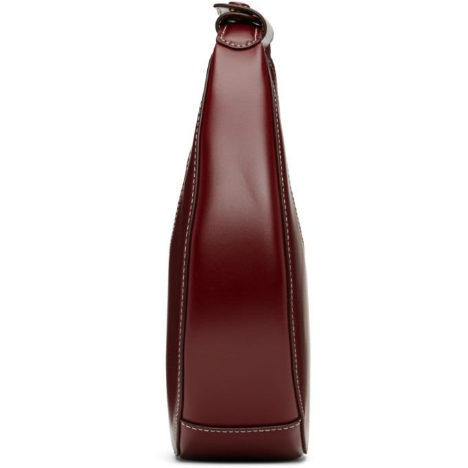 ハンドバッグ Mini Moon Bag - Staud - Leather - Burgundy MINI MOON BAG SYRAH
