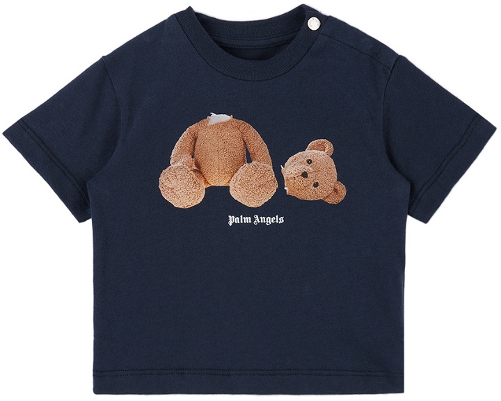 Photo: Palm Angels Baby Navy Bear T-Shirt