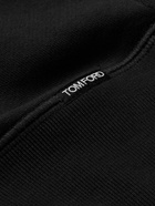 TOM FORD - Garment-Dyed Cotton-Jersey Hoodie - Black