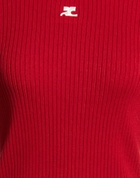 Courrèges Womens Turtleneck in Red