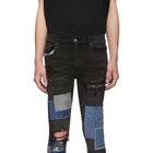 Amiri Black Japanese Repair Jeans