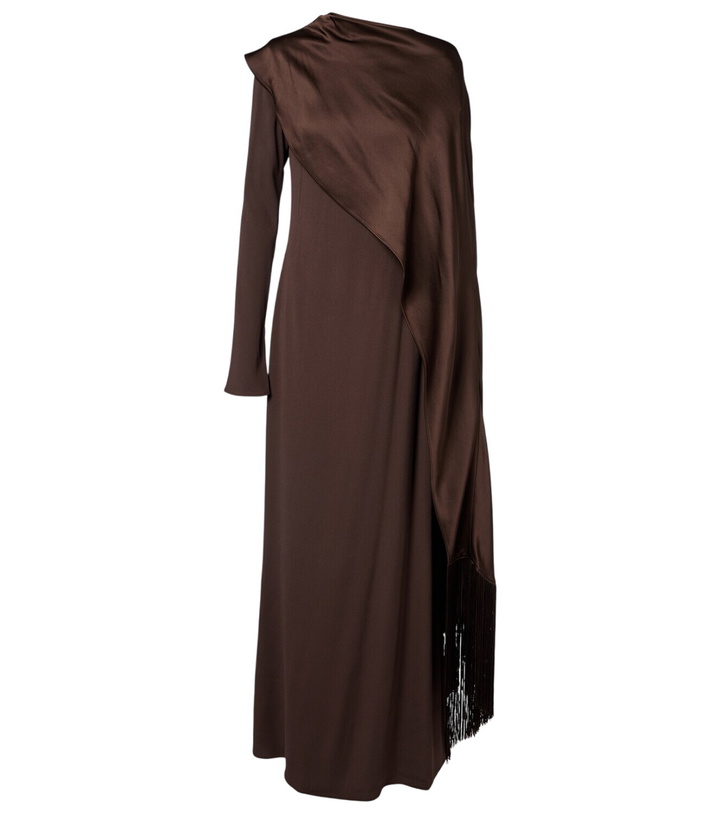 Photo: Taller Marmo Mounia caped crêpe cady gown