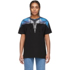 Marcelo Burlon County of Milan Black and Blue Wings T-Shirt