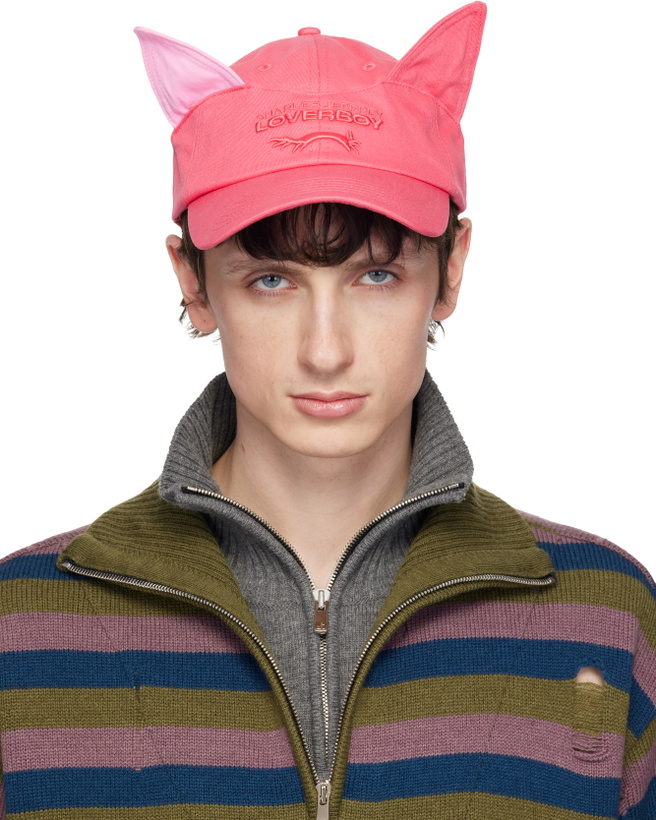Photo: Charles Jeffrey LOVERBOY Pink Colour Block Ears Cap