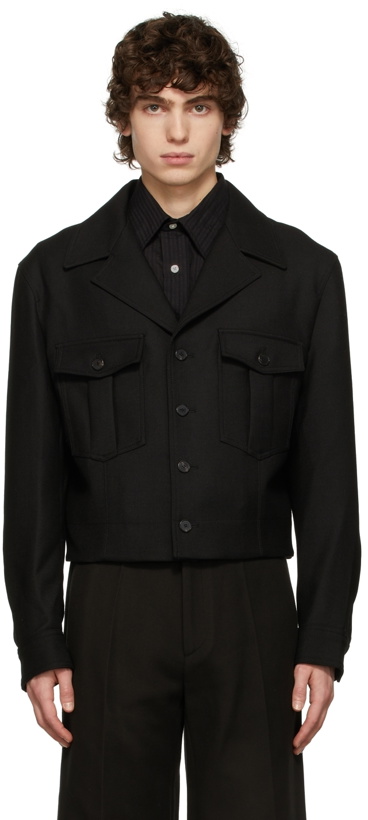 Photo: Recto Black Military Short Shirt Jacket