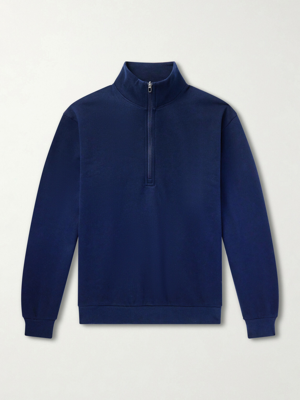 Lululemon - Steady State Cotton-Blend Jersey Half-Zip Sweatshirt - Blue