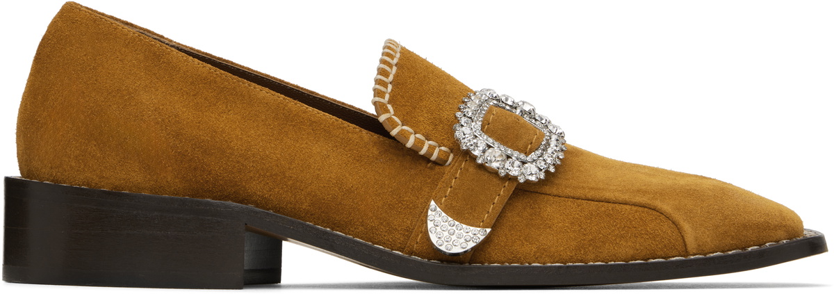 Wales Bonner Tan Buckle Loafers