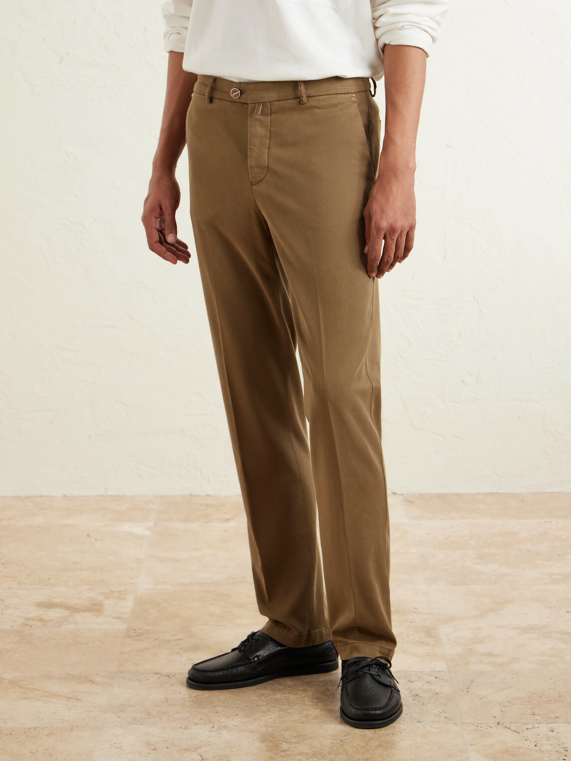 Kiton - Straight-Leg Lyocell-Blend Trousers - Brown