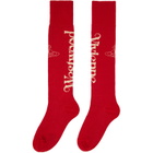 Vivienne Westwood Red Half Logo High Socks