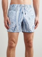 Etro - Roma Straight-Leg Mid-Length Paisley-Print Swim Shorts - Blue