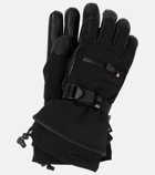 Moncler Grenoble - Leather-trimmed gloves