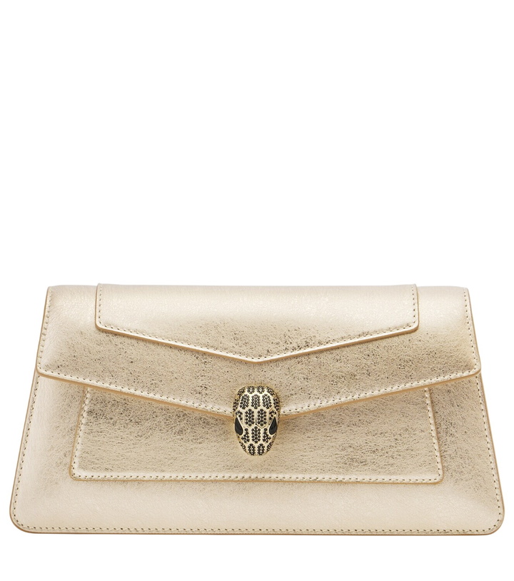 Photo: Bvlgari Serpenti Forever metallic leather clutch