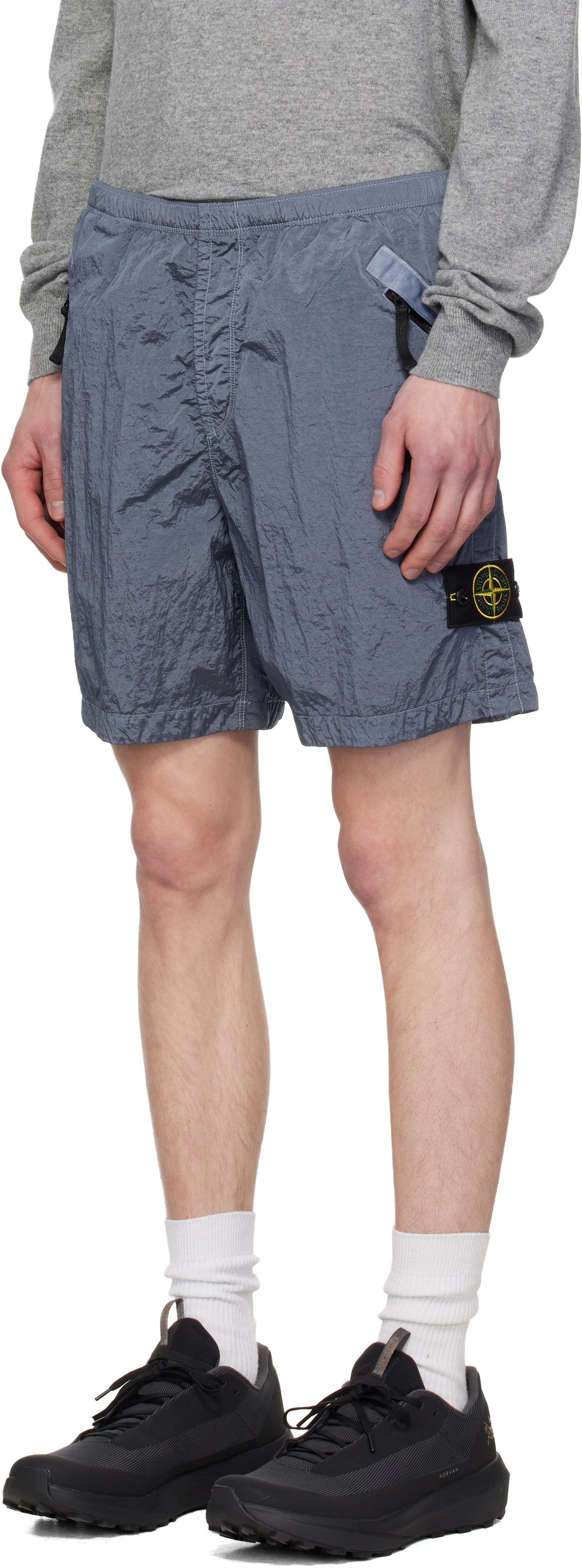 Stone Island Blue 1200038 Nylon Metal ECONYL Shorts Stone Island