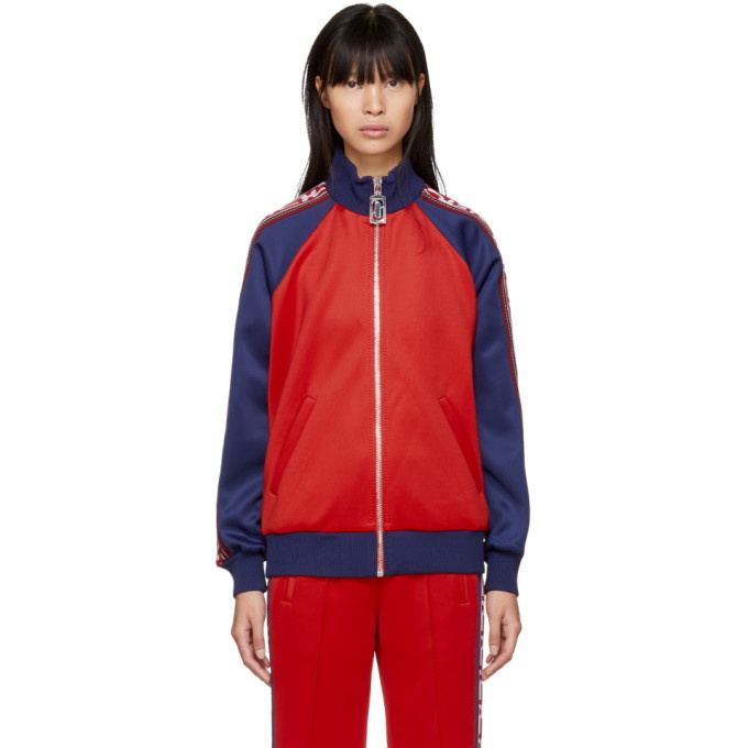 Photo: Marc Jacobs Red and Navy Logo Track Jacket