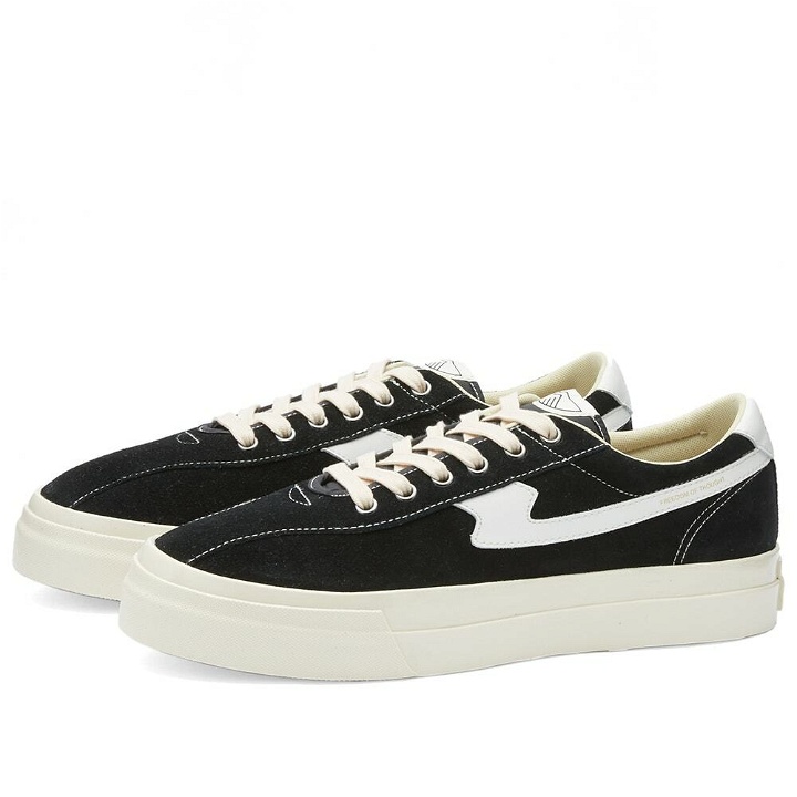 Photo: Stepney Workers Club Men's Dellow Suede S-Strike Sneakers in Black/White