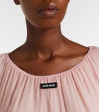 Miu Miu Layered silk chiffon crop top