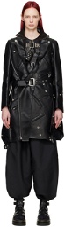 Junya Watanabe Black Zip Faux-Leather Jacket