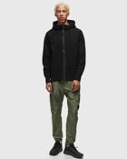 C.P. Company Diagonal Raised Fleece Sweatshirts   Hooded Open Black - Mens - Half Zips