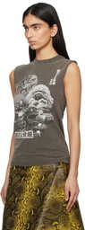 LU'U DAN Gray Sleeveless T-shirt