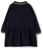 Moncler Enfant Baby Navy Cotton Piqué Dress