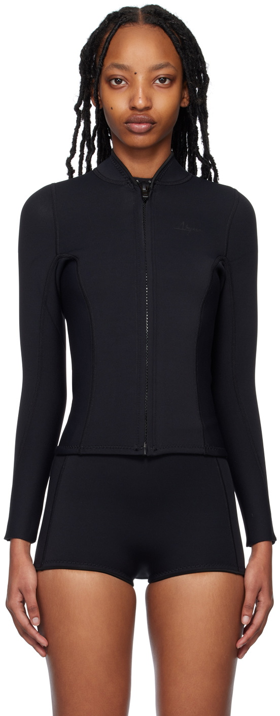 ABYSSE Black Rell Long Sleeve Swim Top