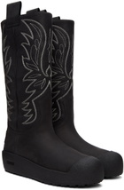 Bally Black Bally Curling Montana Combat Boots