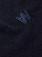 Wood Wood - Kevin Logo-Appliquéd Wool Sweater - Blue