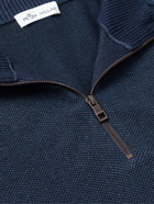 Peter Millar - Cruz Indigo-Dyed Half-Zip Cotton Sweater - Blue