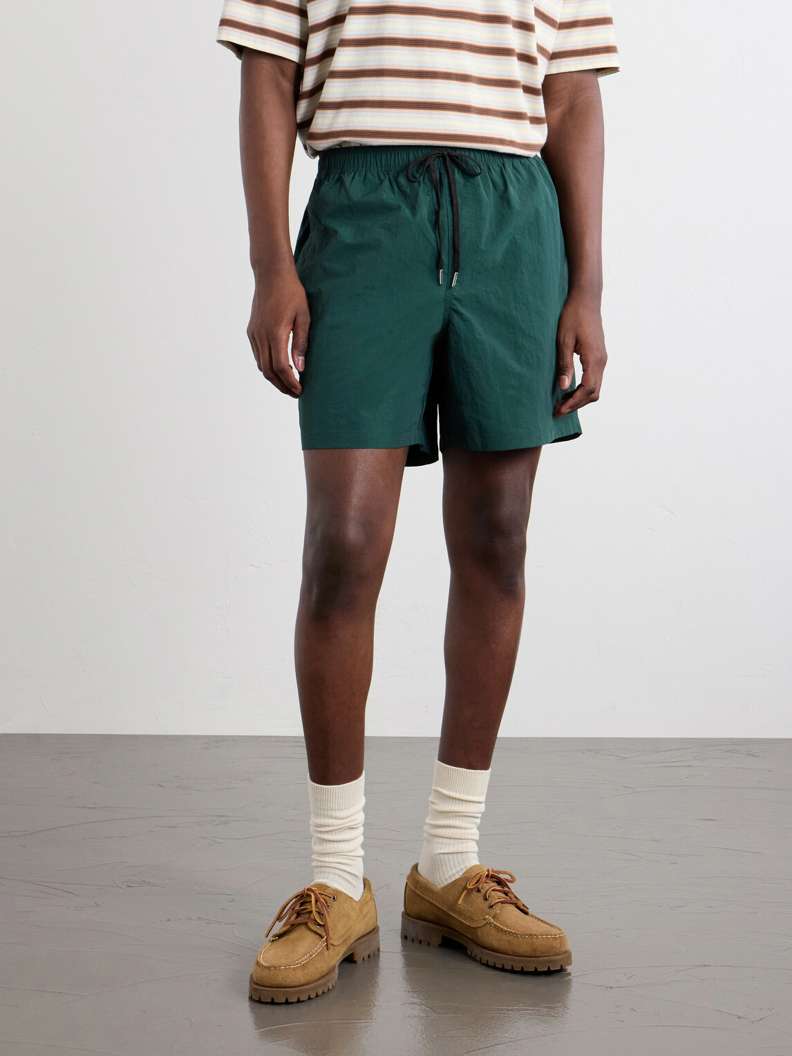 Corridor - Shell Drawstring Shorts - Green