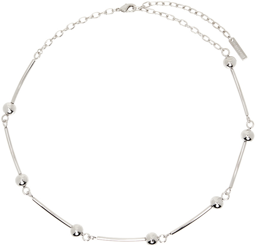 HUGO KREIT Silver Particle Chain Necklace