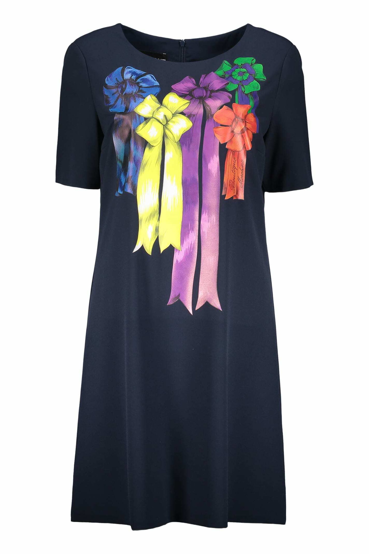 【送料&関税込】Moschino Crepe House Symbols Dress !? Moschino Crepe House Symbols Dress !? Moschino