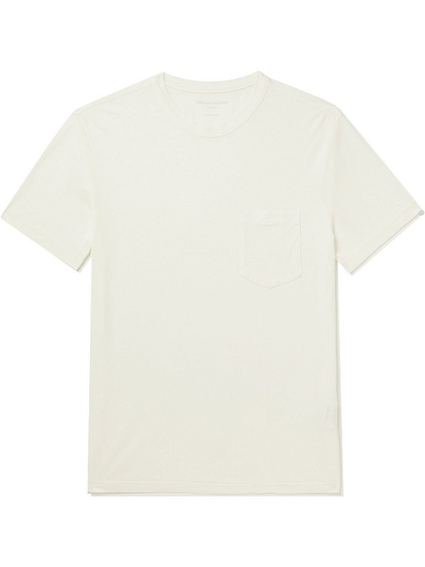 Photo: Officine Générale - Lyocell and Cotton-Blend Jersey T-Shirt - Neutrals