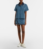 The Upside Clubhouse Reece checked cotton miniskirt