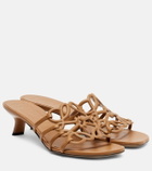 Loewe Petal Anagram 45 leather mules