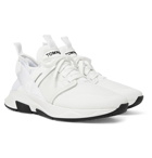 TOM FORD - Jago Neoprene, Suede and Leather Sneakers - Neutrals