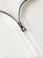 Polo Ralph Lauren - Logo-Embroidered Cotton-Piqué Half-Zip Sweater - Neutrals