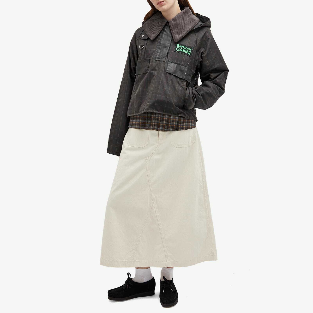 ジャケット・アウター Barbour GANNI wax anorak Barbour Women's x Ganni Wax Anorak in Classic Tartan Barbour
