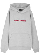 Daily Paper Logo Hooded Jersey Sweatshirt Grey