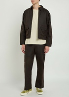 Bode Knolly Brook Straight-leg Waxed Cotton Trousers Brown