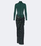 Christopher Esber Gathered sequined gown