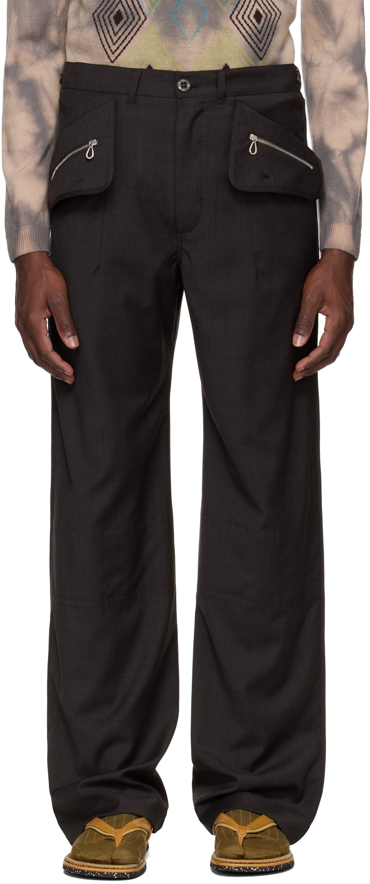 パンツ Kiko Kostadinov 23ss reversible trouser Kiko Kostadinov Black Orma Reversible Trousers Kiko Kostadinov