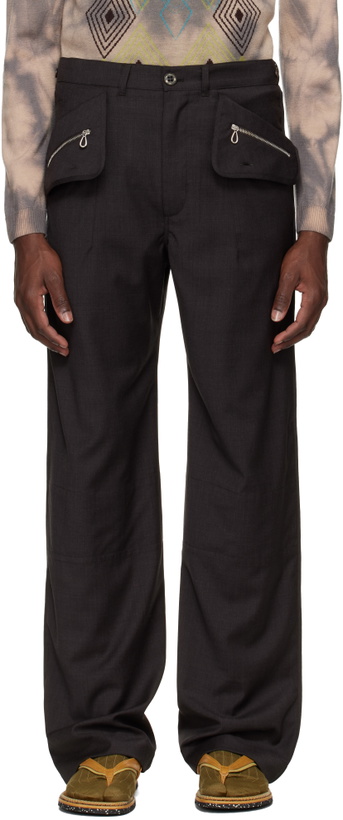 Photo: Kiko Kostadinov Brown Komlo Trousers