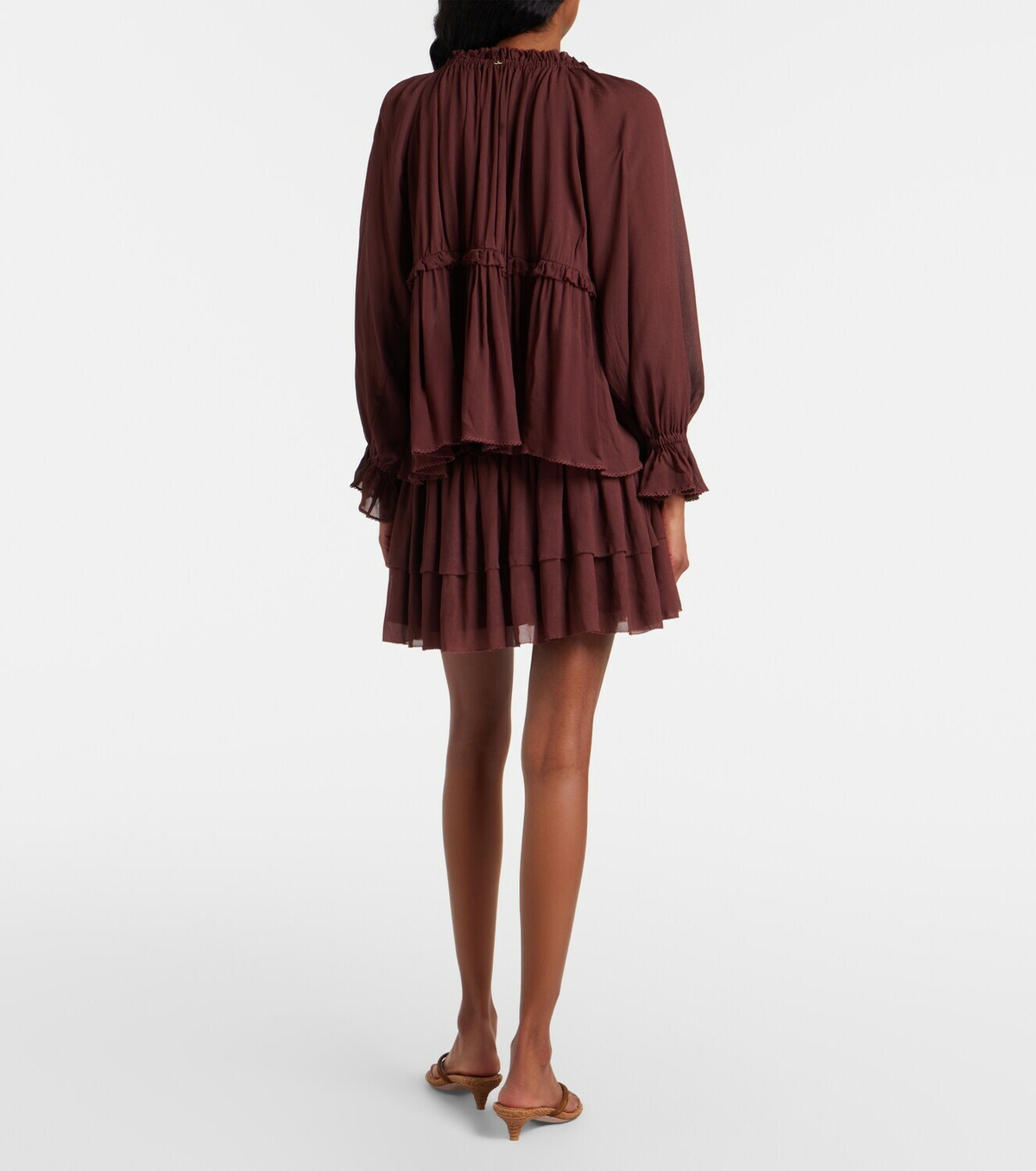 Poupette St Barth Farrah tiered miniskirt