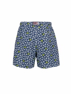 MC2 Saint Barth Man Lightweight Fabric Swim-shorts Lighting Micro Fantasy With Loabster Print