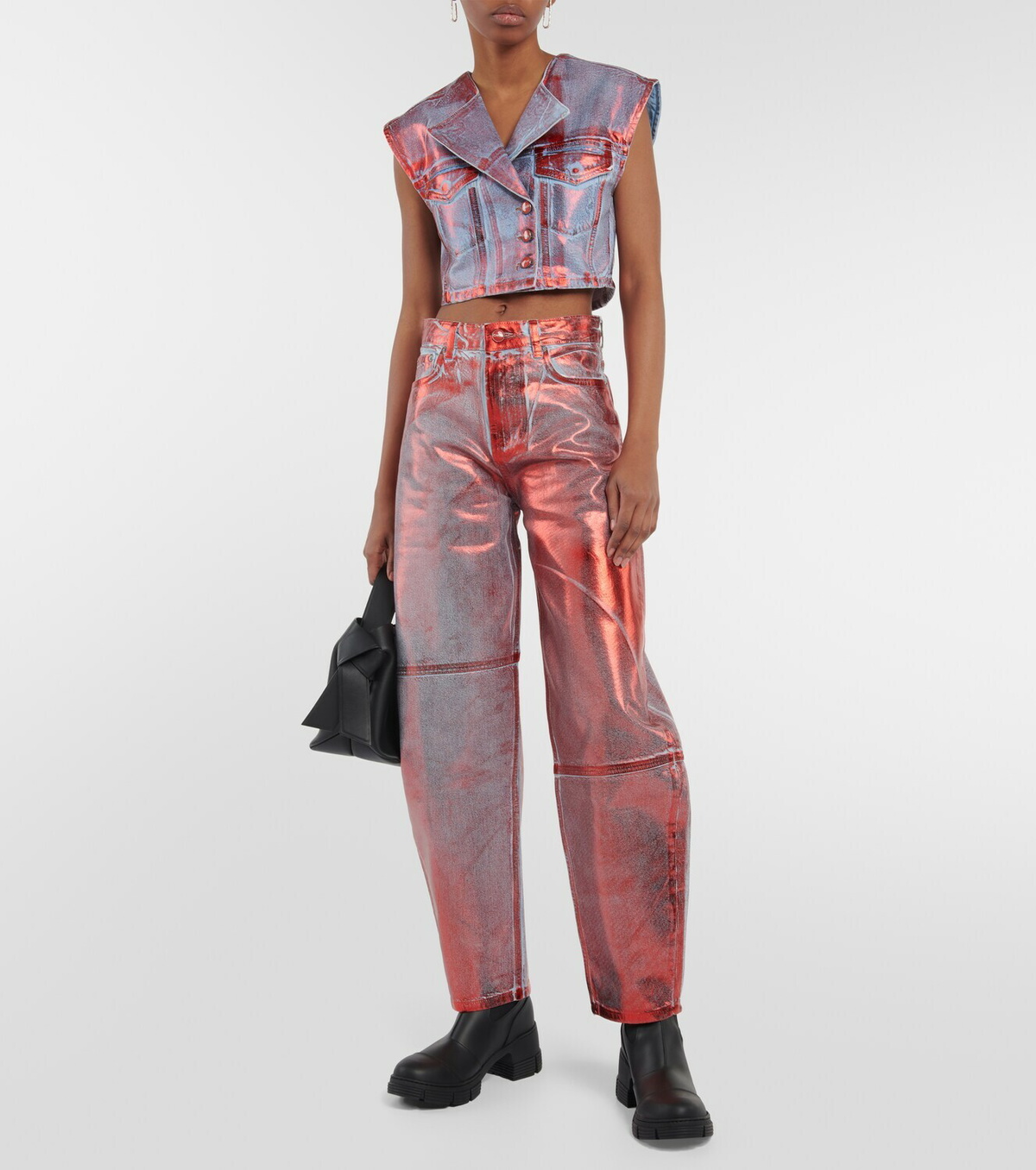 ganni rubber ankle boots