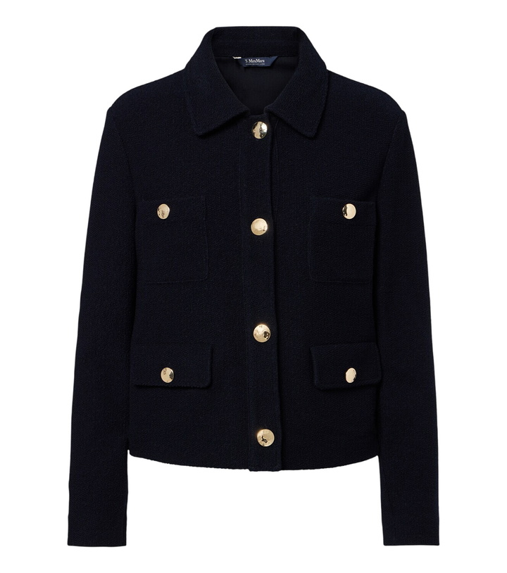 Photo: 'S Max Mara Wool and cotton-blend jersey jacket