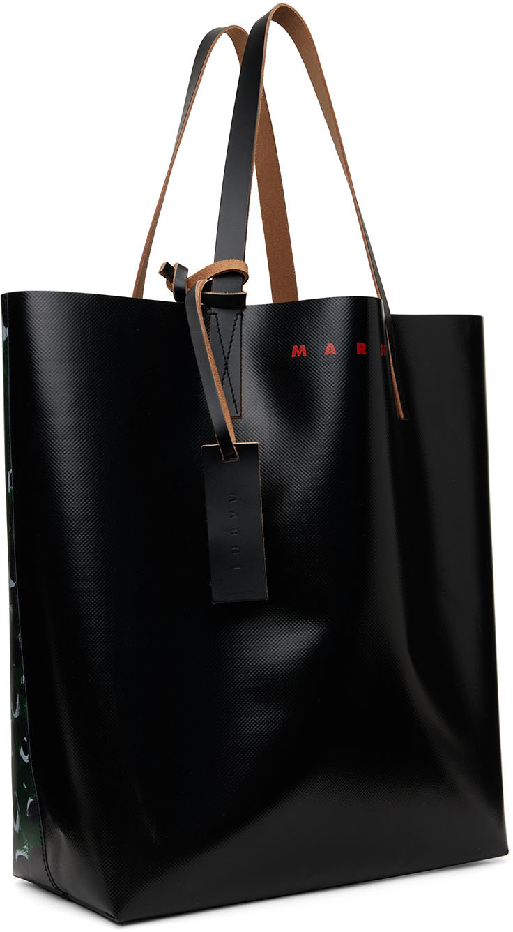 Tribeca shopping bag in green and black