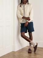 Mr P. - Straight-Leg Cotton and Modal-Blend Jersey Shorts - Blue
